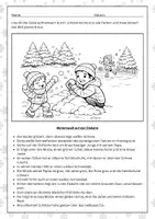 Vorschau - Mal- und Bastelvorlagen - Lesen und malen Klasse 2, 3, 4: Winter - Seite 2