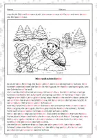 Vorschau - Mal- und Bastelvorlagen - Lesen und malen Klasse 2, 3, 4: Winter - Seite 3
