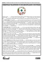 Vista previa - Hojas de trabajo - CHRISTMAS IN ENGLISH-SPEAKING COUNTRIES – Reading - página 1