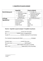 Vorschau - Arbeitsblätter - Imparfait und Passe composé - Seite 1