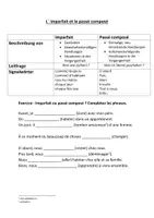 Vorschau - Arbeitsblätter - Imparfait und Passe composé - Deckblatt