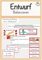 Vorschau - Stundenentwürfe - UPP Entwurf Sport - Balancieren (Note 1) - Deckblatt