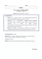 Vorschau - Arbeitsblätter - Lessing: "Emilia Galotti" – Klausur mit Erwartungshorizont | Sekundarstufe II - Seite 1