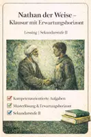 Vorschau - Arbeitsblätter - Lessing: "Nathan der Weise" – Klausur mit Erwartungshorizont | Sekundarstufe II - Deckblatt