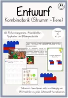 Vorschau - Stundenentwürfe - Unterrichtsentwurf Mathematik - Kombinatorik (Strummi-Tiere) - Deckblatt