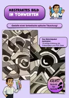 Vorschau - Stundenentwürfe - Kunstprojekt "Abstraktes Gemälde in Tonwerten" – Deckfarbengemälde (Schritt-für-Schritt) - Deckblatt