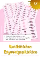 Vorschau - Aufgabenkarten - Wortkärtchen Reizwortgeschichten (wachsende Sammlung) - Deckblatt