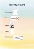 Vorschau - Mal- und Bastelvorlagen - Traumfänger Eule basteln / Owl Dreamcatcher Craft - Seite 1