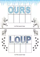 Aperçu - Feuilles d'exercices - Coller les lettres aux bons endroits des animaux du monde polaire - Page de couverture