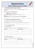 Vorschau - Arbeitsblätter - Eine Argumentation verfassen: Thema Handynutzung (Deutsch 7-8) - Seite 1