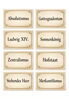 Vorschau - Präsentationen/Tafelbilder - Absolutismus - Tafelkarten mit Begriffen für Tafelbilder, Reflexion uvm. - Seite 1