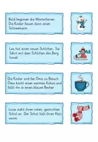 Vorschau - Arbeitsblätter - Lesespiel Winter: Sätze lesen, Bilder zuordnen Deutsch Kl. 2 - Seite 3