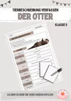 Vorschau - Arbeitsblätter - Tierbeschreibung verfassen - Der Otter - Deckblatt