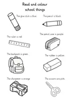 Vorschau - Arbeitsblätter - Read & Colour: School Things | Englisch Klasse 3/4 - Seite 3