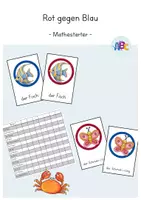 Vorschau - Spiele - Rot gegen Blau : Mathestarter (für alle Klassen geeignet) - Deckblatt