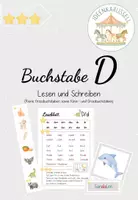 Vorschau - Arbeitsblätter - Buchstabe D - lesen und schreiben - Deckblatt