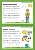 Vorschau - Arbeitsblätter - Karteikarten: 12 Abschreibtexte zum Frühling - Seite 1