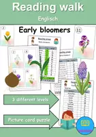 Vorschau - Spiele - Story Walk / Lesespaziergang - Frühblüher / Early Bloomer - Englisch - Deckblatt