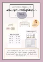 Vorschau - Stundenentwürfe - Bewegtes Üben I Halbschriftliche Multiplikation I stellenweise I Hilfsaufgabe I gegensinniges Verändern - Deckblatt