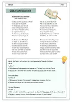 Vorschau - Arbeitsblätter - Ein Gedicht untersuchen - Sprachliche Mittel, Wirkung, Inhalt - Seite 1