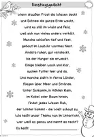 Vorschau - Arbeitsblätter - Tiere im Winter: Einstiegsstunde (Themenplakat, Gedicht, Vorwissen) - Seite 2