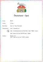 Vorschau - Spiele - Deutschland / Bundesländer: Quiz-Spiel (Landeskunde) - Sachunterricht - Kl. 3/4 - Seite 1