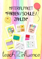 Vorschau - Poster - Materialpaket *Farben/Schule/Zahlen* für den DAZ-Unterricht - Deckblatt