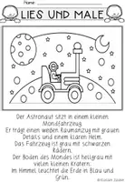 Vorschau - Arbeitsblätter - Lesemalblatt - astronauten | Klasse 1/2 - Seite 3