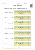 Vorschau - Arbeitsblätter - Längen umwandeln - Stellenwerttafel - Deckblatt