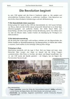 Vorschau - Arbeitsblätter - Die Revolution beginnt / Französische Revolution / Von den Generalständen zum Sturm auf die Bastille (1789) - Seite 1