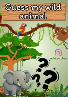 Vorschau - Präsentationen/Tafelbilder - Wild animals_Guess my wild animal - Deckblatt