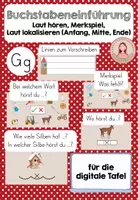 Vorschau - Präsentationen/Tafelbilder - Buchstabeneinführung G, g - digitale Tafel - Deckblatt