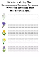 Vorschau - Arbeitsblätter - Dictate: Frühblüher / Early Bloomer - Englisch Ditkat - Seite 2