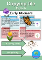 Vorschau - Unterrichtsreihen - Copy card index / Abschreibkarten: Frühblüher / Early Bloomer - Englisch - Deckblatt