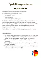 Vorschau - Spiele - Karten Verbspiel prendre (Französisch) - Seite 1