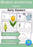 Vorschau - Arbeitsblätter - Schüttelsätze / Jumbled Sentences: Frühblüher / Early Bloomer - Englisch - Deckblatt