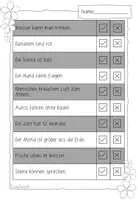 Vorschau - Arbeitsblätter - Sätze lesen - wahr oder falsch - Deutsch - ab 2. Klasse - Seite 1