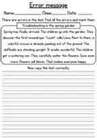 Vorschau - Test - Frühblüher / Early Bloomer: Nouns verbs adjectives - 13 Arbeitsblätter zu Wortarten (Englisch) - Seite 1