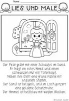 Vorschau - Arbeitsblätter - Burgen – Lesemalblatt Klasse 1/2 - Seite 2