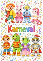 Vorschau - Arbeitsblätter - Fasching / Karneval / Fasnacht / Ausmalbild / Klassenbild - Seite 2