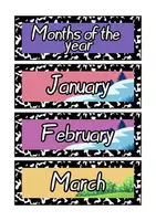 Προεπισκόπηση - Φύλλα εργασίας - Classroom decoration. Months of the year. Seasons. Students’ birthdays. - Εξώφυλλο