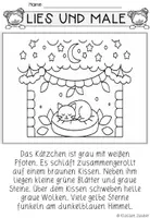 Vorschau - Arbeitsblätter - Lesemalblatt - Katzen - Seite 2
