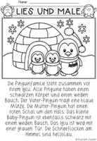 Vorschau - Mal- und Bastelvorlagen - Pinguin – Lesen und Malen - Seite 3