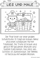 Vorschau - Mal- und Bastelvorlagen - Piraten – Lesen und Malen - Piraten – Lesen und Malen - Seite 3