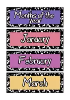 Προεπισκόπηση - Φύλλα εργασίας - Months of the year. Seasons. Students’ birthdays. Classroom decoration - Εξώφυλλο