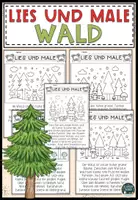 Vorschau - Arbeitsblätter - Wald – Lesen und Malen, Lesemalblatt - Deckblatt