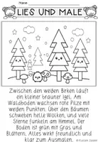Vorschau - Arbeitsblätter - Wald – Lesen und Malen, Lesemalblatt - Seite 3