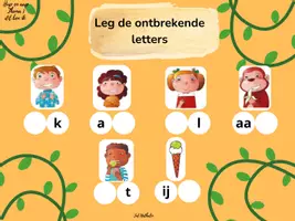 Voorbeeld - Hup en aap - leg de juiste woorden - Pagina 2