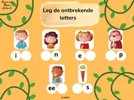 Voorbeeld - Hup en aap - leg de juiste woorden - Pagina 3