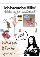Vorschau - Bildkarten - Schilder zur Unterrichtsorganisation im Kunstraum - Deckblatt